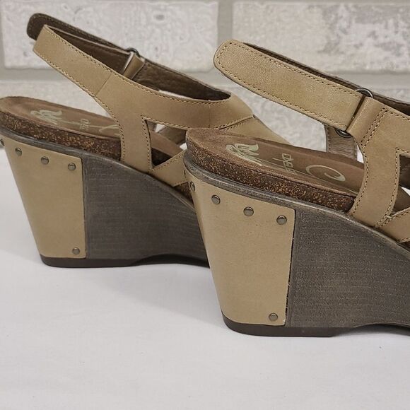 Dansko Felicia Antique Full Grain Wedge Sandal Size 38 - Picture 6 of 13